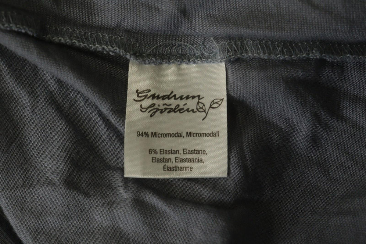 GUDRUN SJODEN Gray Modal Scoop Neck Long Sleeve Pullover Blouse Top – Size M