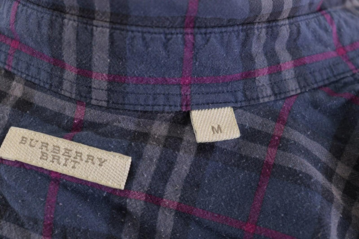 BURBERRY BRIT Multicolor Nova Check Long Sleeve Button Down Blouse Shirt – Size M
