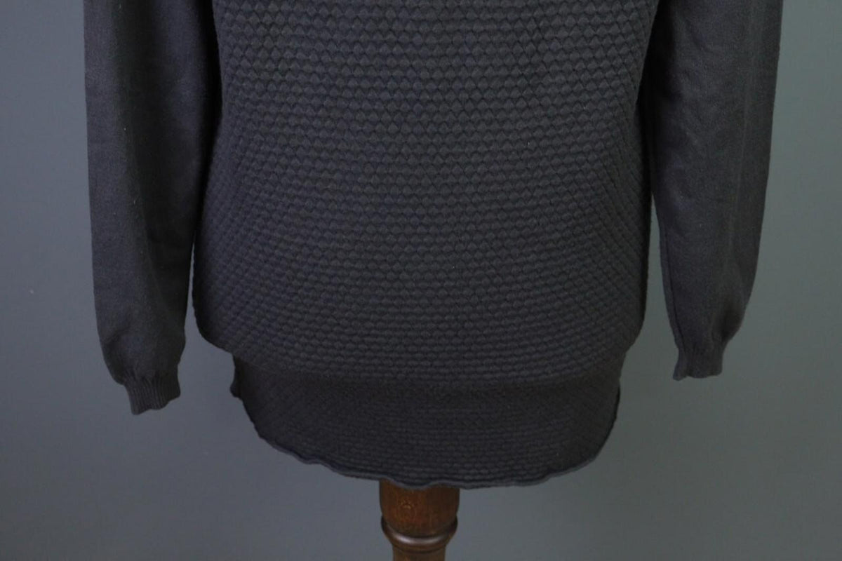 SARAH PACINI Gray Knit Lagenlook Sweater Tunic One Size