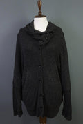 OSKA Gray Lagenlook Obersized Wool Mohair Angora Cardigan Sweater