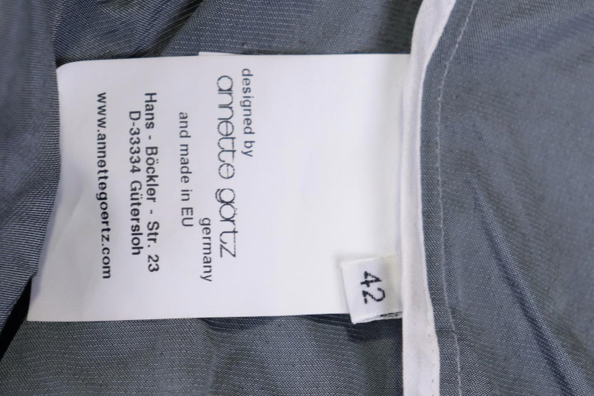 ANNETTE GORTZ Gray Collared Long Sleeve Full Zip Windbreaker Rain Coat – Size 42