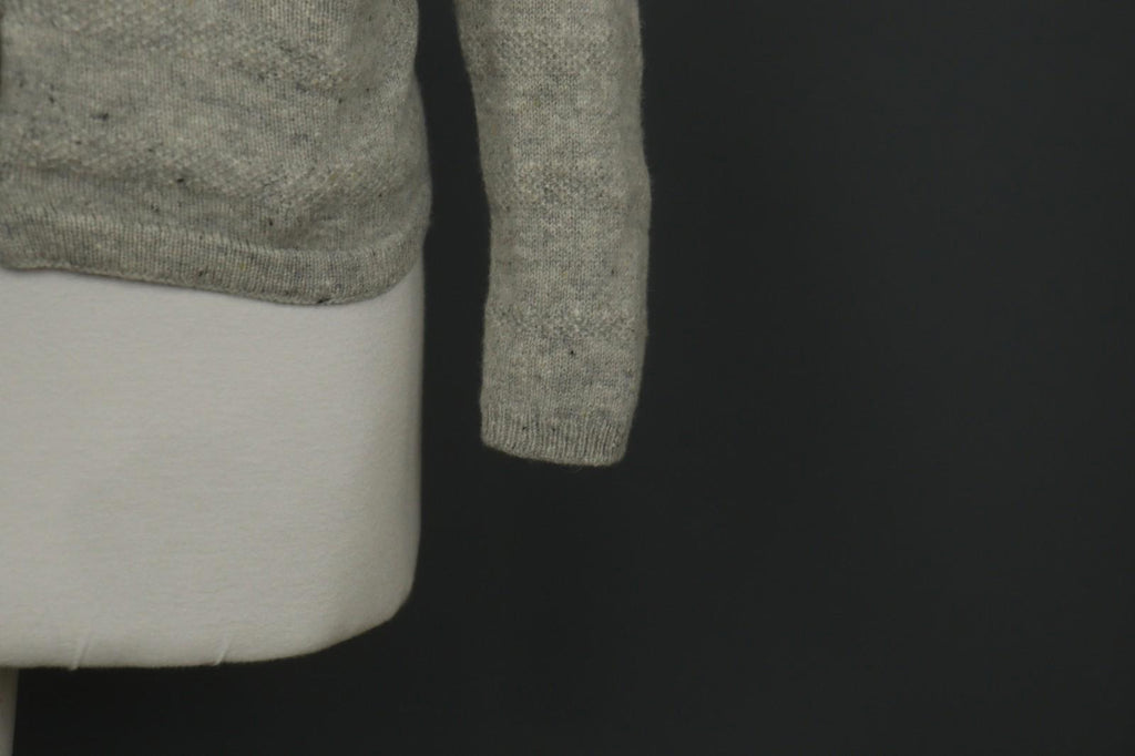 GUDRUN SJODEN Gray Crew Neck Raglan Sleeve Button Front Cardigan Sweater – Size S