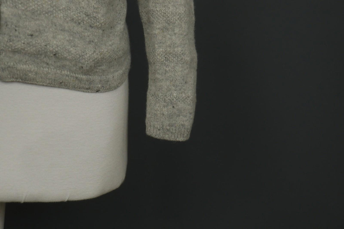 GUDRUN SJODEN Gray Crew Neck Raglan Sleeve Button Front Cardigan Sweater – Size S