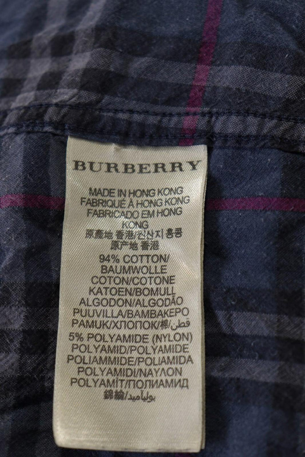 BURBERRY BRIT Multicolor Nova Check Long Sleeve Button Down Blouse Shirt – Size M