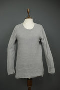 GUDRUN SJODEN Gray 100% Cotton Long Sleeve Round Neck Pullover Sweater – Size S