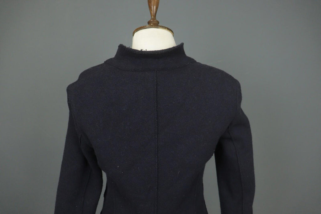 BARENA Black Knit Long Sleeve Patch Pocket Button Front Blazer Jacket – Size 42