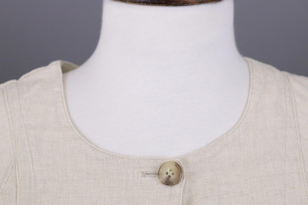 IVAN GRUNDAHL Beige Linen Button Down Lightweight Blazer Jacket – Size 36 S