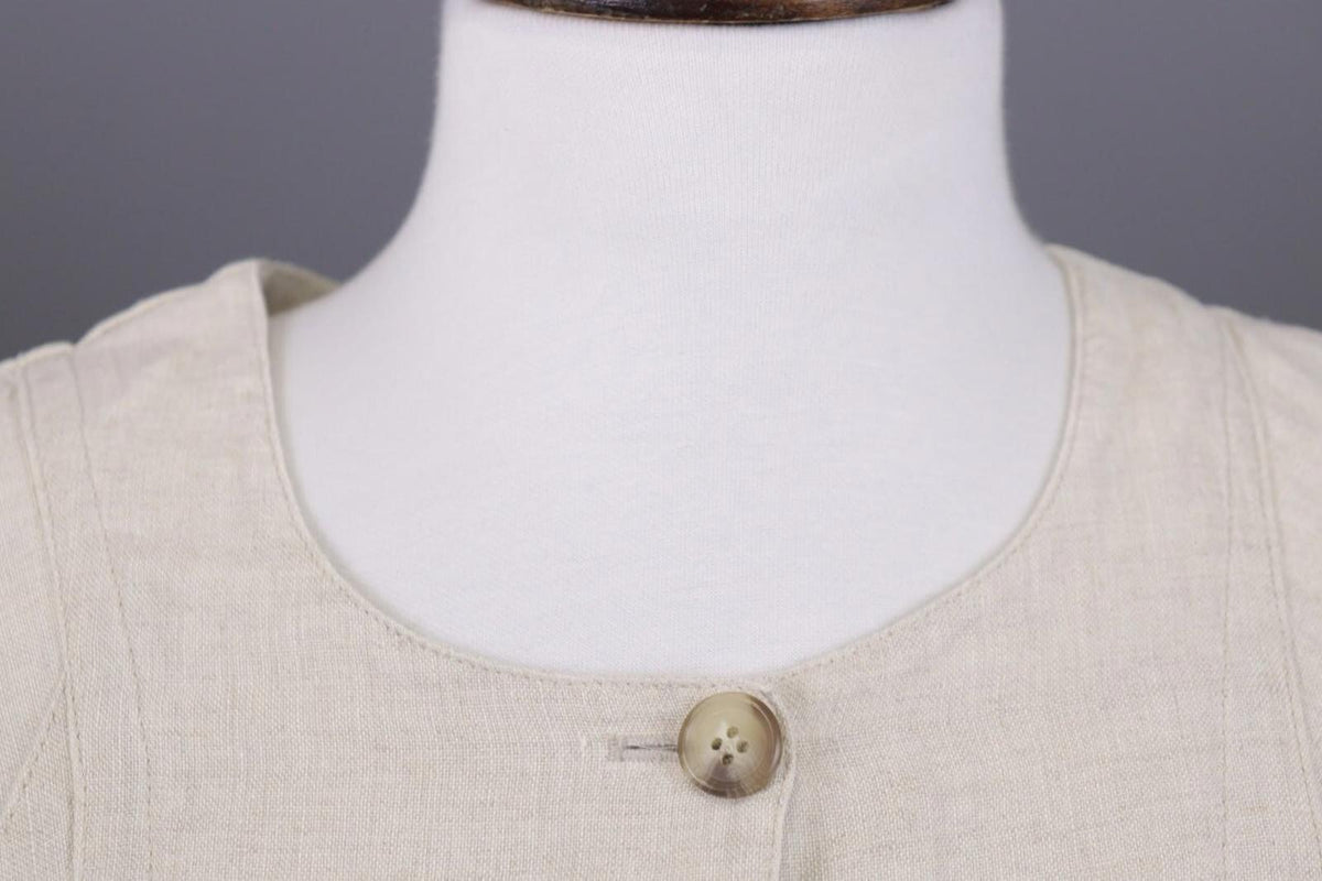 IVAN GRUNDAHL Beige Linen Button Down Lightweight Blazer Jacket – Size 36 S
