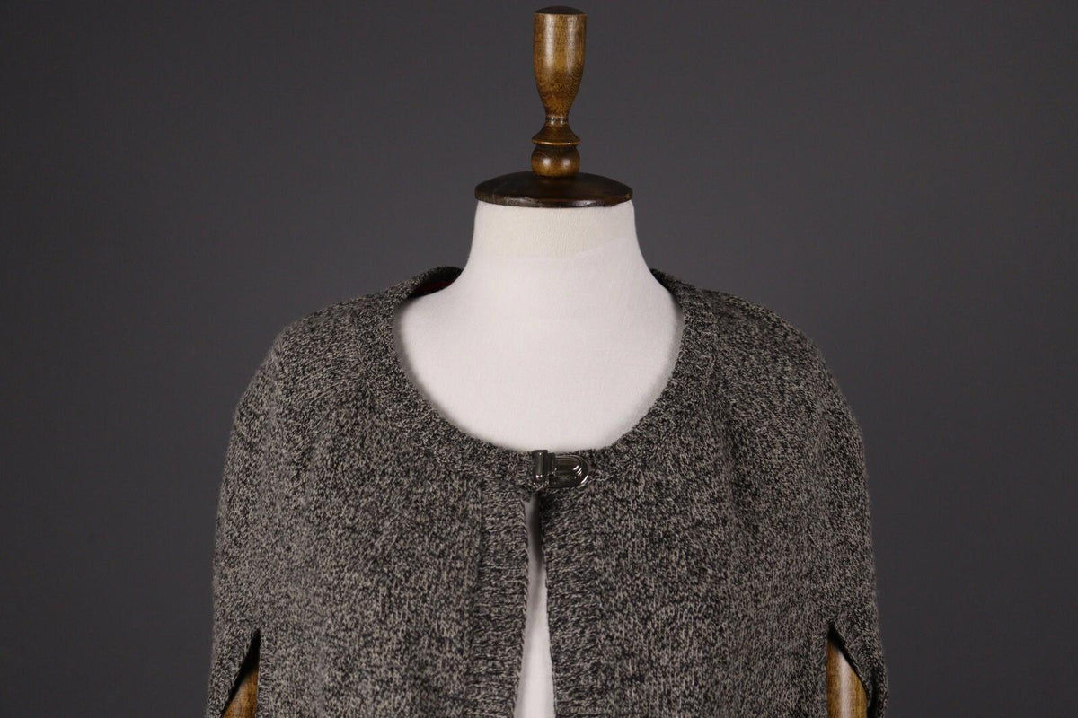 COP COPINE Gray Designer Knit Drape Cardigan Sweater – Size M