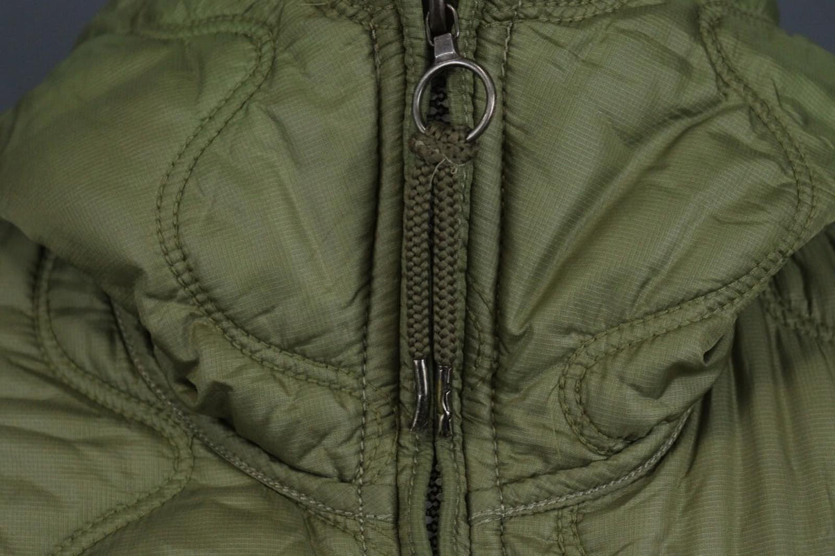 JET SET Green Nylon Long Sleeve Full Zip Snap Button Cuff Quilted Jacket – Size 2