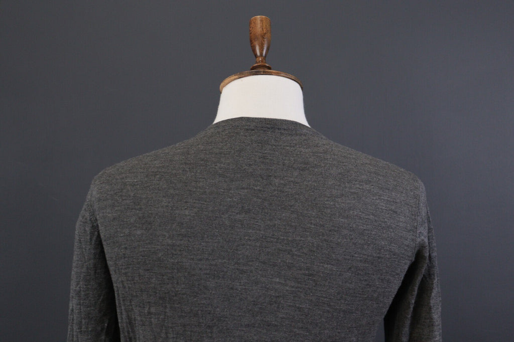 Nudie Jeans Co Gray V-Neck Classic Men's Cardigan Sweater – Size L