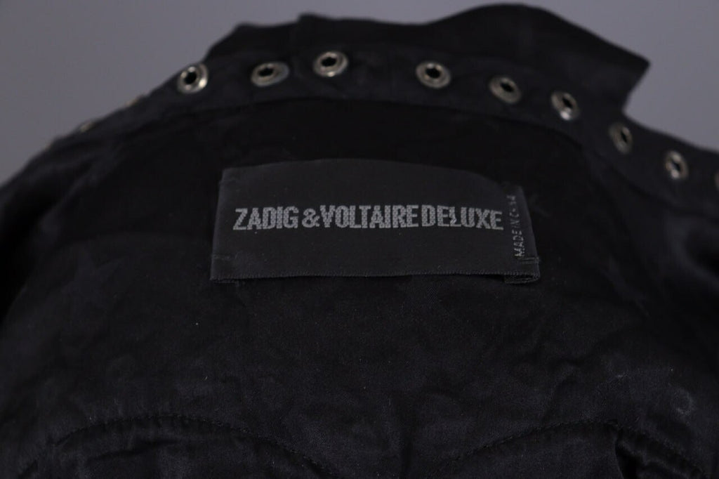 Zadig & Voltaire Deluxe Star Printed Sleeveless Black Tank Knee Length Dress