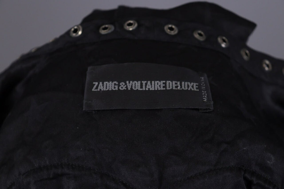 Zadig & Voltaire Deluxe Star Printed Sleeveless Black Tank Knee Length Dress