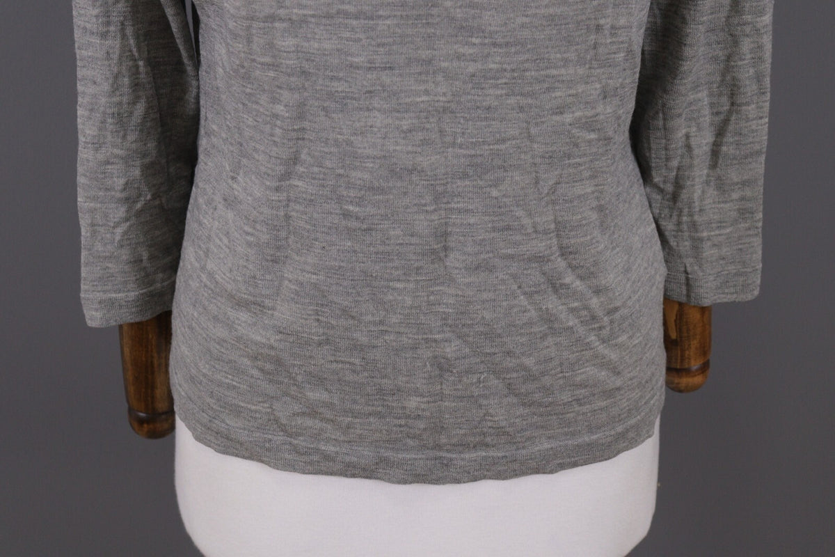 J. Crew Gray Merino Wool Sweater Long Sleeve Top – Size L