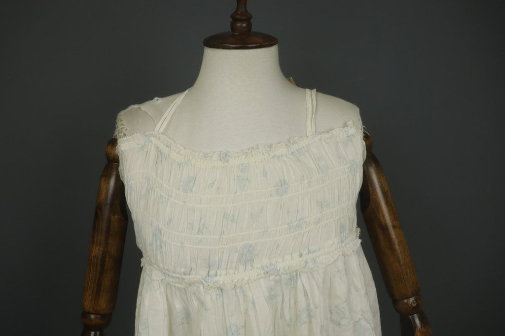 RALPH LAUREN Denim & Supply White Floral Spaghetti Strap Smocked Dress Sz XL