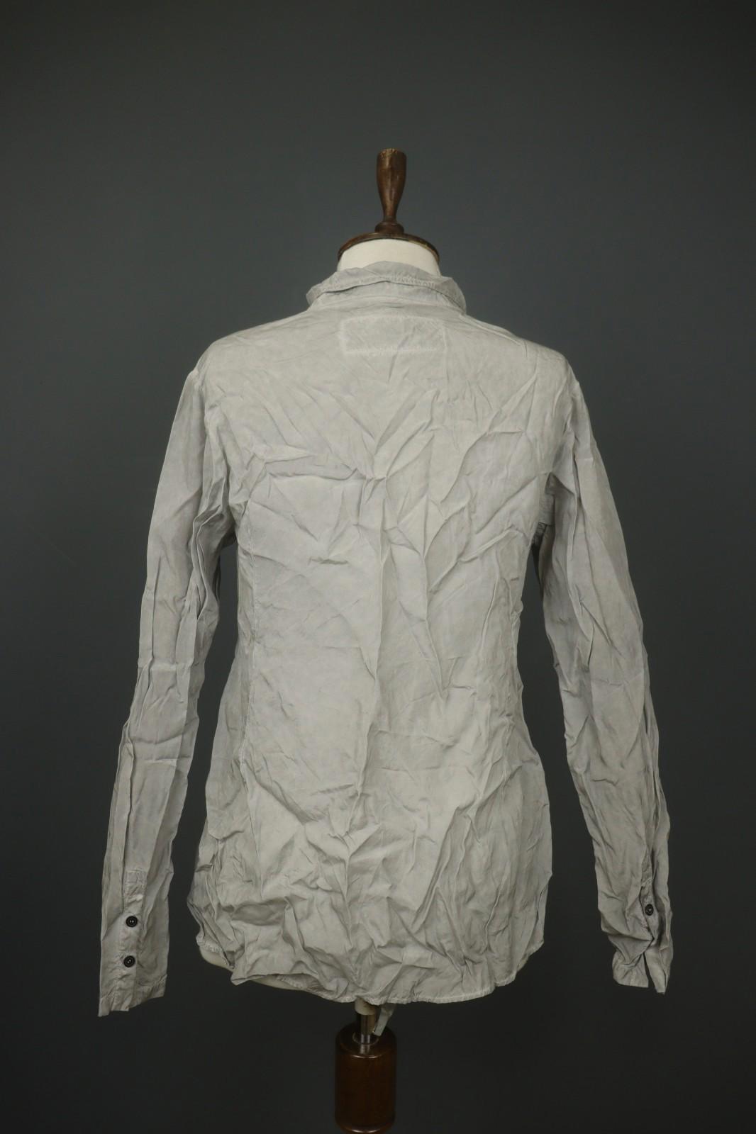 RUNDHOLZ DIP Gray 100% Cupro Long Sleeve Collared Casual Button-Up Shirt – Size S