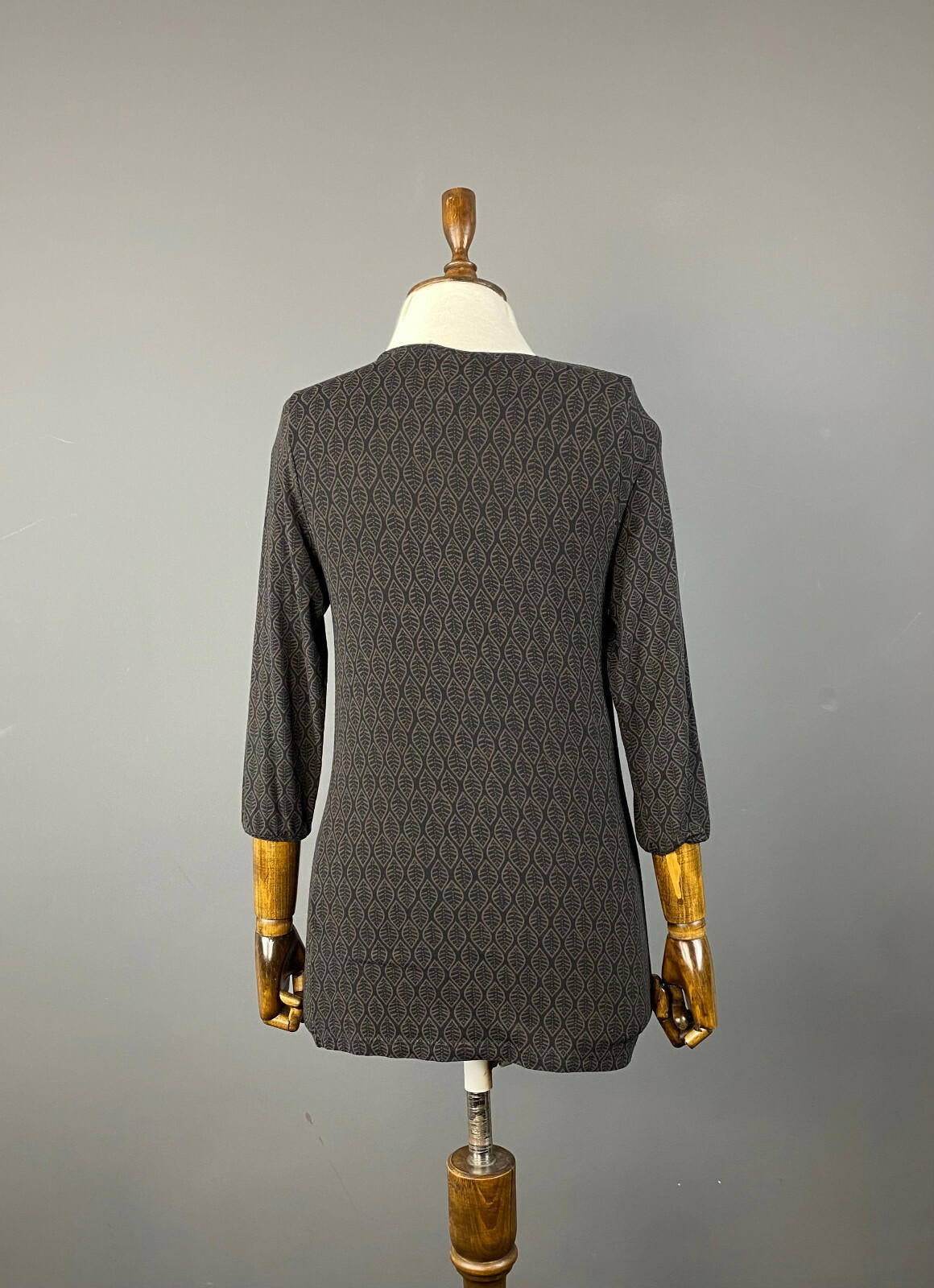 GUDRUN SJODEN Brown Printed Lyocell Long Sleeve Top – Women's S