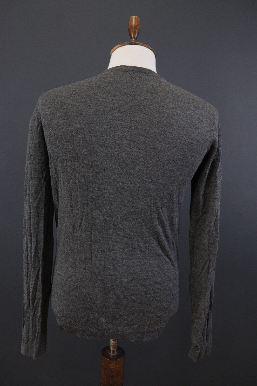 Nudie Jeans Co Gray V-Neck Classic Men's Cardigan Sweater – Size L