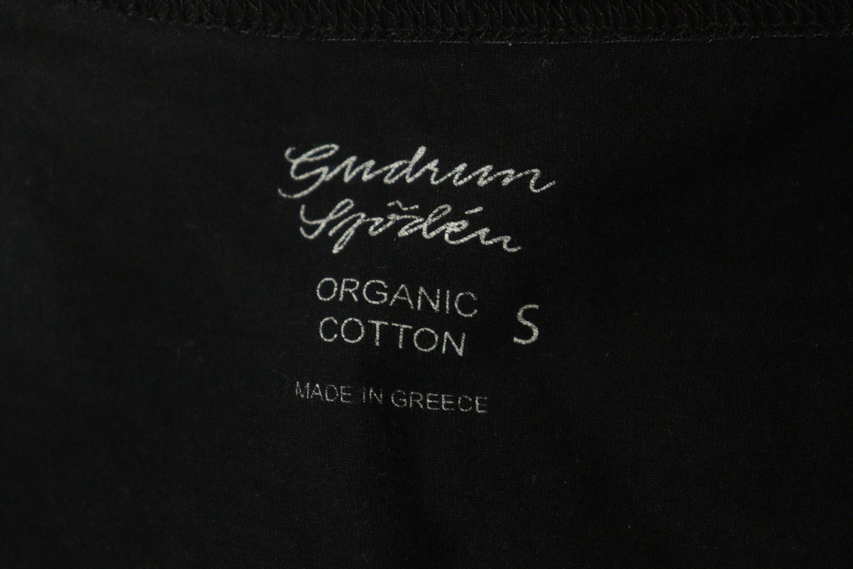 GUDRUN SJODEN Black Organic Cotton Scoop Neck Sleeveless Bodycon Dress – Size S