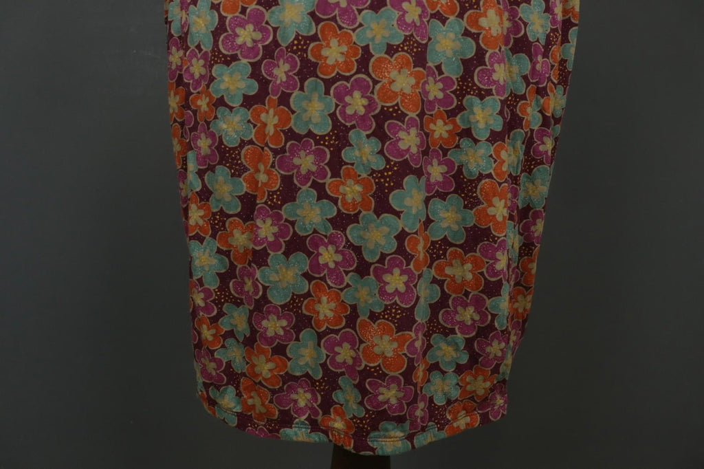 GUDRUN SJODEN Multi Modal Floral Crew Neck Long Sleeve Shift Dress – Size M