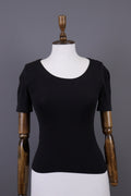 Wolford Black Short Sleeve Bodycon Top Shirt – Size XS