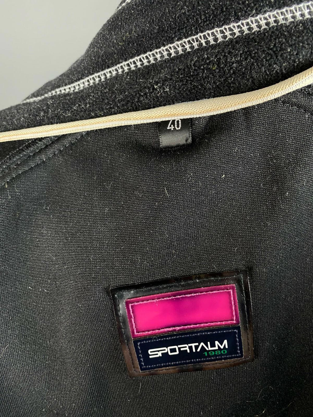 Woman SPORTALM Black Full Zip High Neck Flecce Jacket – Size 40
