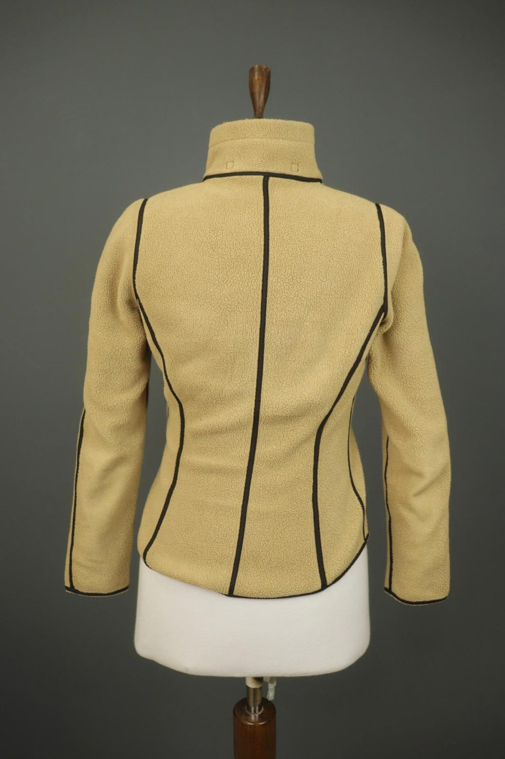 FRAUENSCHUH Tan Long Sleeve Mock Neck Athletic Full Zip Fleece Jacket – Size S