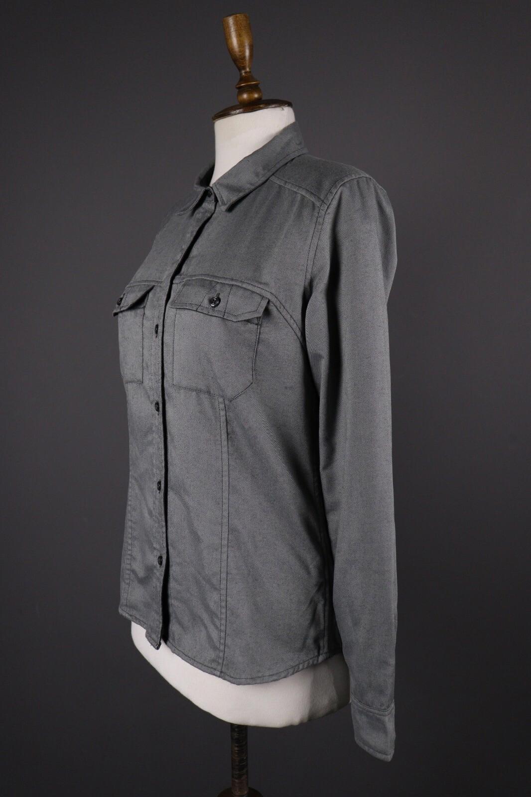 ARCTERYX Relaxed Fit Gray Long Sleeve Button Hiking Shirt – Size M
