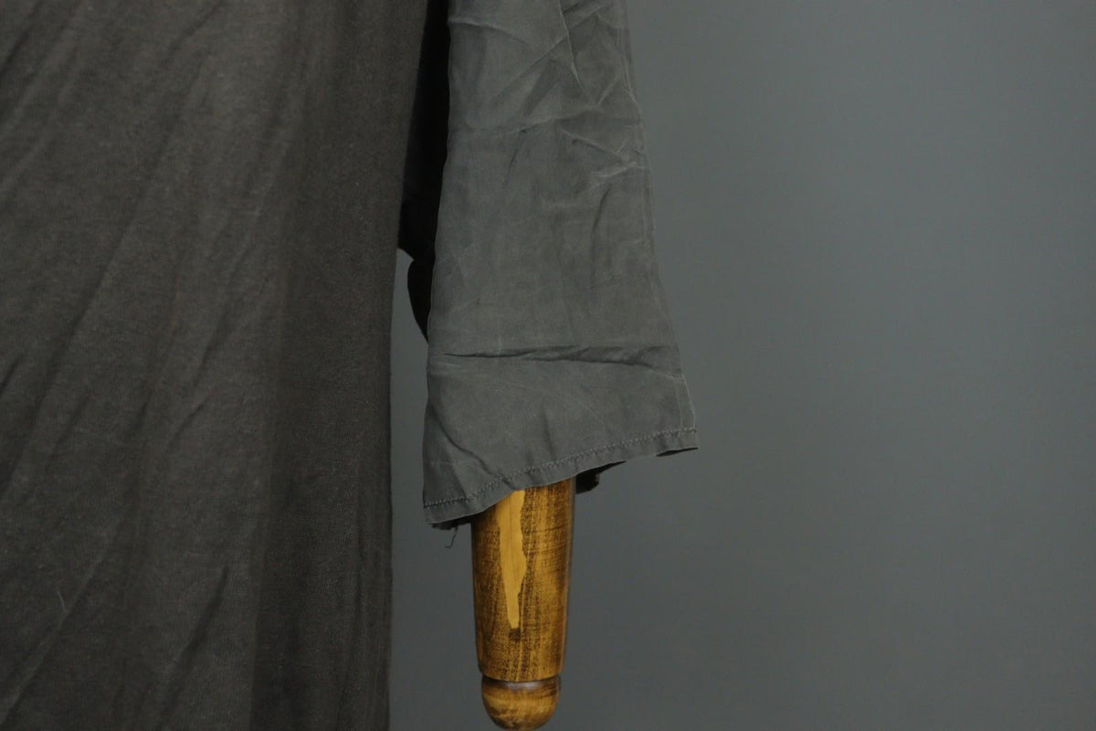 GUDRUN SJODEN Gray Linen Blend Round Neck Asymmetrical Hem Sweater Dress – Size XL