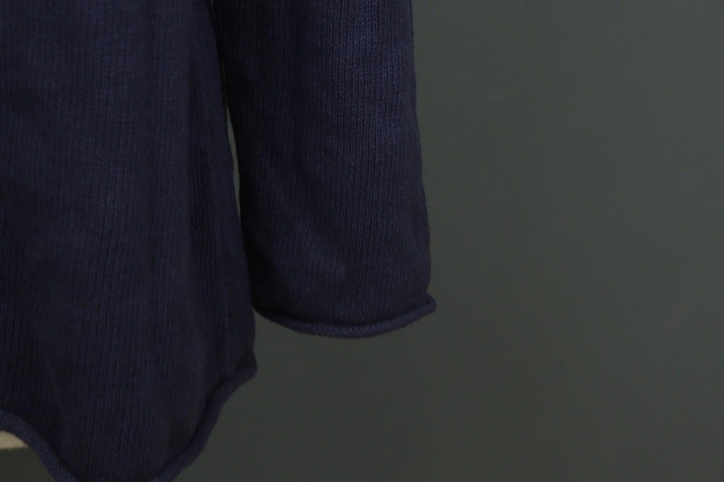 GUDRUN SJODEN Blue Cotton Knitted Long Sleeve Round Neck Pullover Sweater – Size M