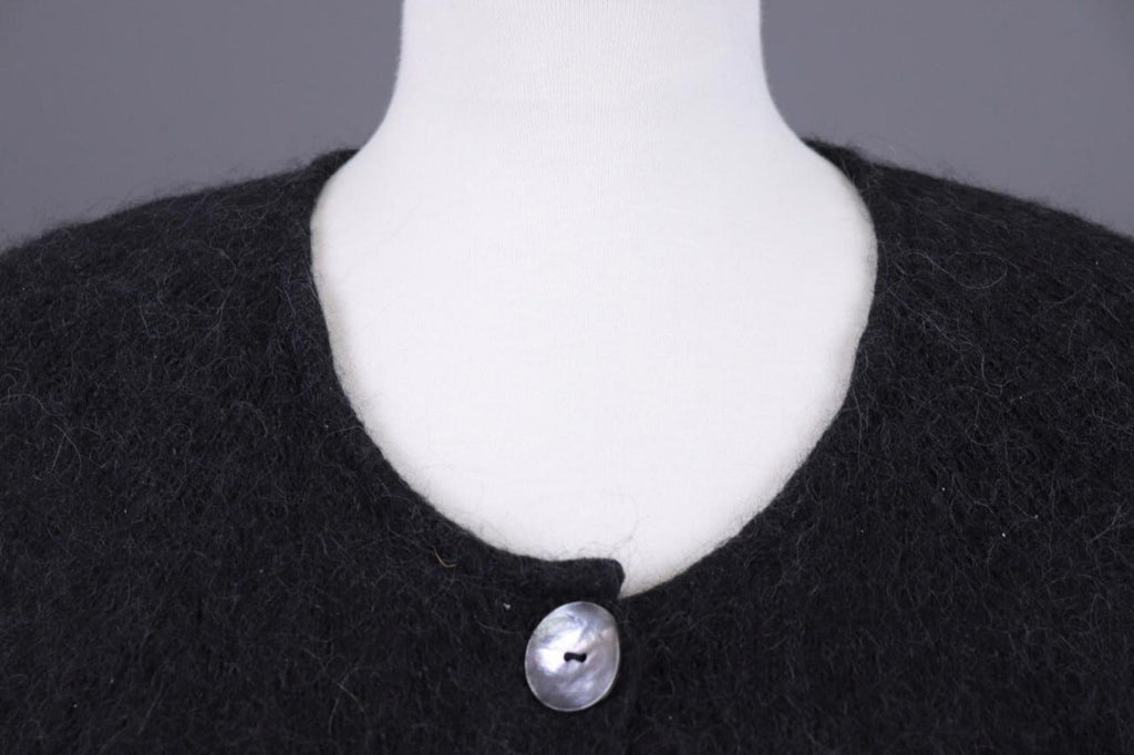 GUDRUN SJODEN Gray Alpaca Wool Knit Cropped Cardigan Sweater – Size S