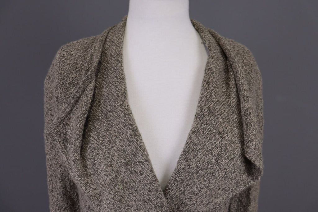 Used Lauren Ralph Lauren Brown Knitted Belted Coat Jacket – Size XS