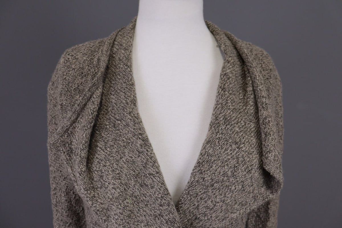 Used Lauren Ralph Lauren Brown Knitted Belted Coat Jacket – Size XS