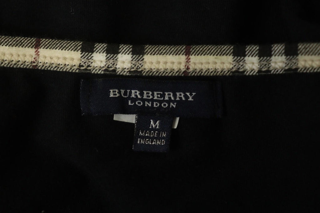 BURBERRY London Black Cotton Long Sleeve Round Neck Pullover Knit Top – Size M