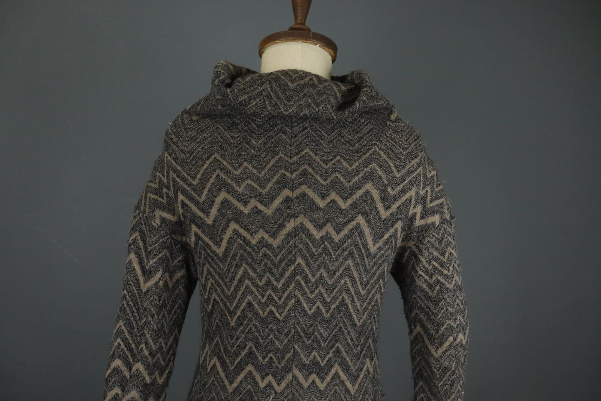 TRANSIT PAR SUCH Gray Brown Chevron Long Sleeve Button-Front Cardigan – Size 1
