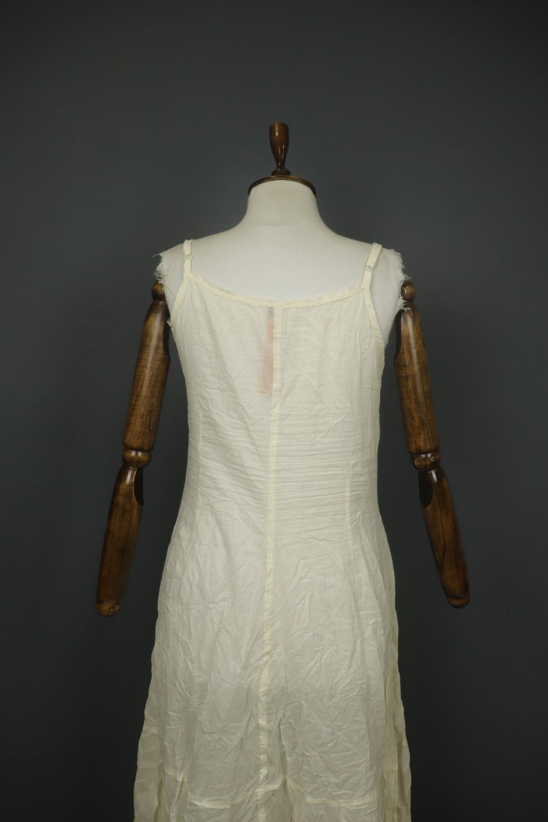EWA I WALLA Yellow Cotton Spaghetti Strap Lace Hem Partywear Maxi Dress – Size S – Used