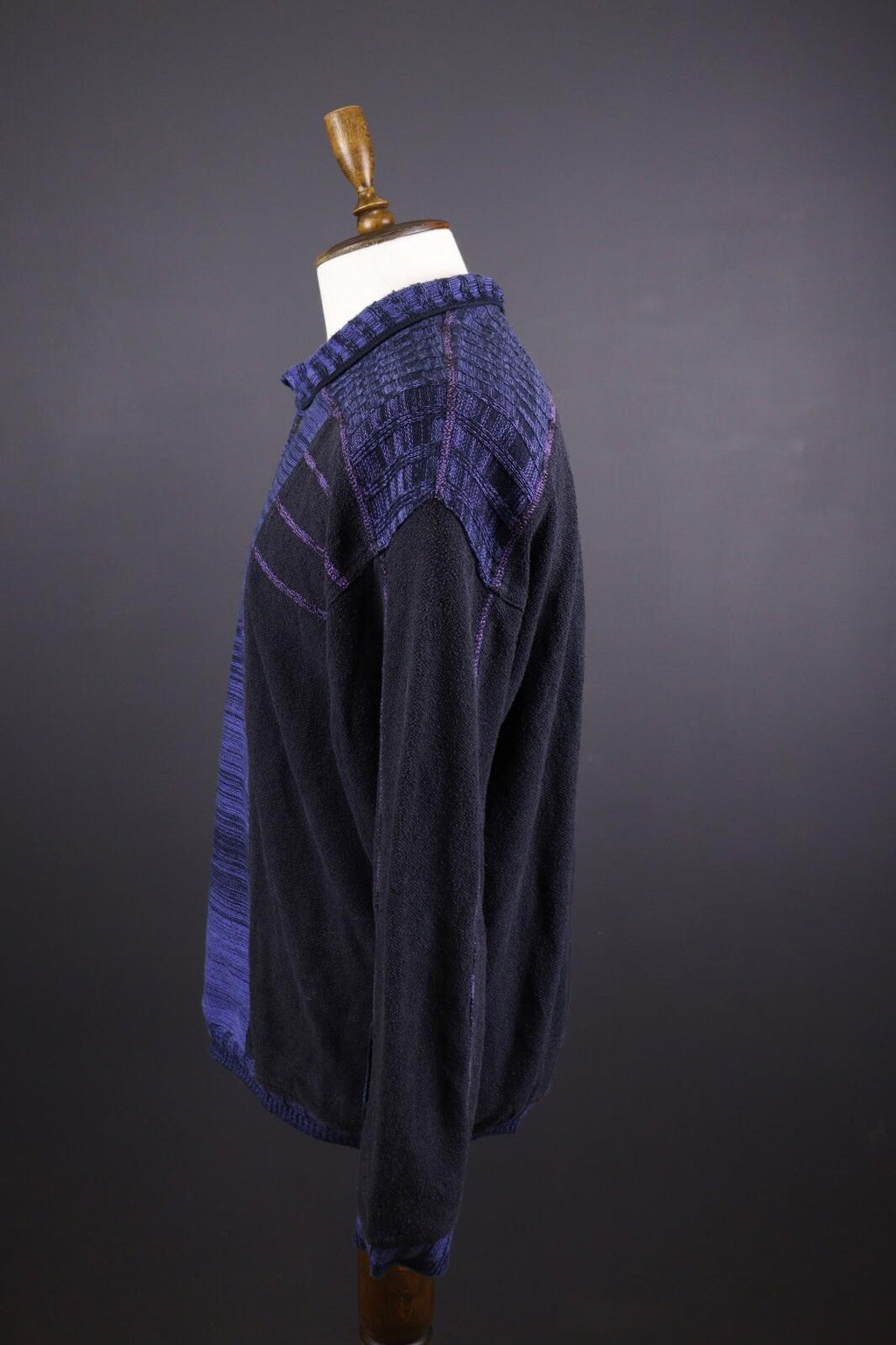 CARLO COLUCCI Blue Knit Vintage Long Sleeve Sweater – Size S