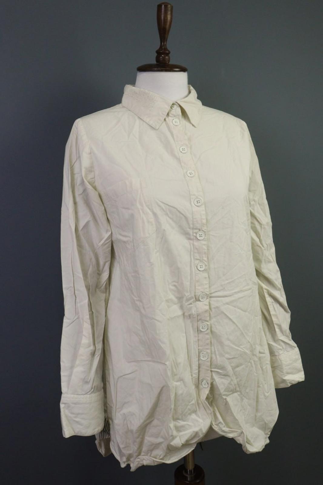 EWA I WALLA Beige 100%Cotton Casual Long Sleeve Button Front Shirt Dress – Size XS