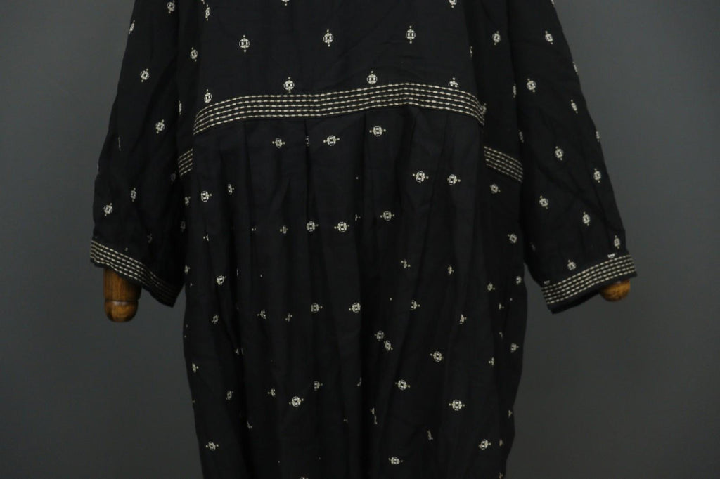 GUDRUN SJODEN Black 100% Organic Cotton Long Sleeve Sheath Dress – Size M/L