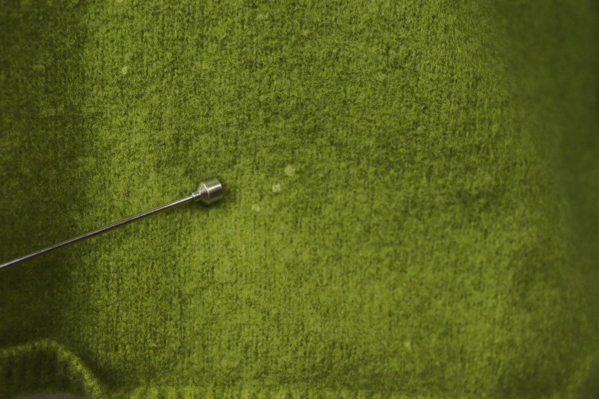 GUDRUN SJODEN Green 100% Wool Tight Knitted Crew Neck Pullover Sweater – Size L