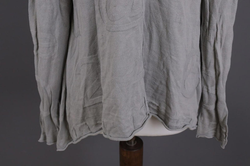 RUNDHOLZ Gray Embroidered Lagenloook Relaxed Cardigan Sweater – Size XL
