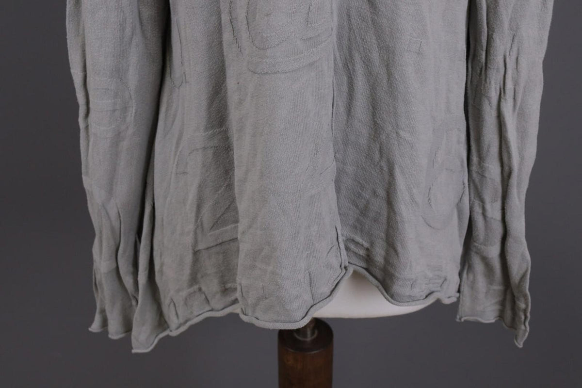 RUNDHOLZ Gray Embroidered Lagenloook Relaxed Cardigan Sweater – Size XL