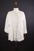 Oska White Relaxed Stripe Long Sleeve Tunic Shirt Dress Short – Size 4
