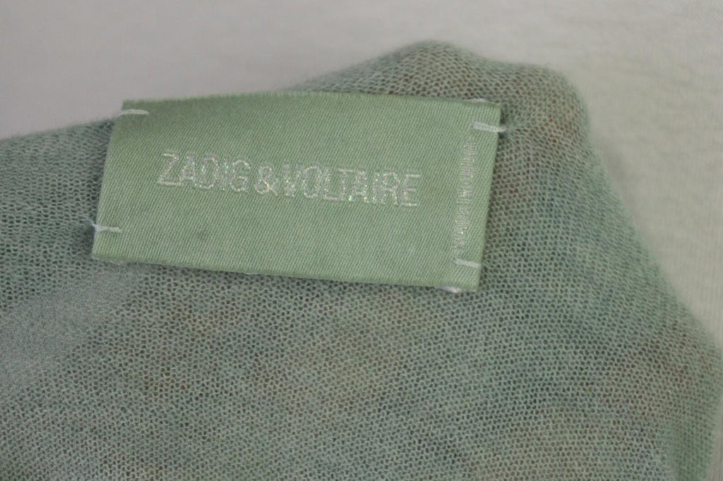 ZADIG & VOLTAIRE Green 100% Cashmere Bell Sleeve Top Blouse Shirt – Size S