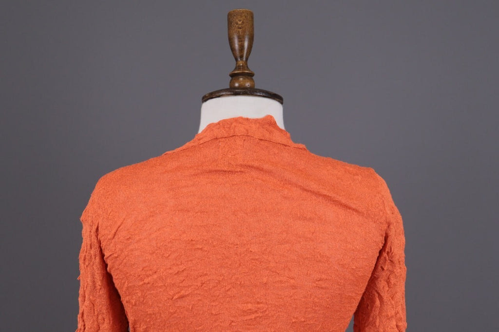 Aventures des Toiles Orange Button Down Long Sleeve Blouse Shirt – Size 38 / S