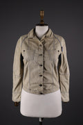 MARITHE FRANCOIS GIRBAUD Beige Denim Button Down Jacket – Size USA 27