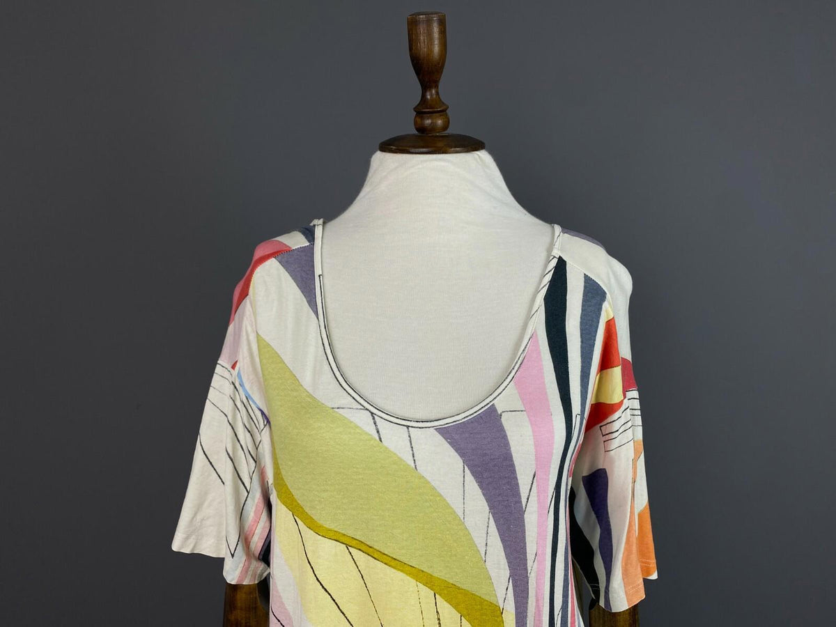 HINDAHL&SKUDELNY Multicolor Floral Scoop Neck 3/4 Sleeve Dress – Size M