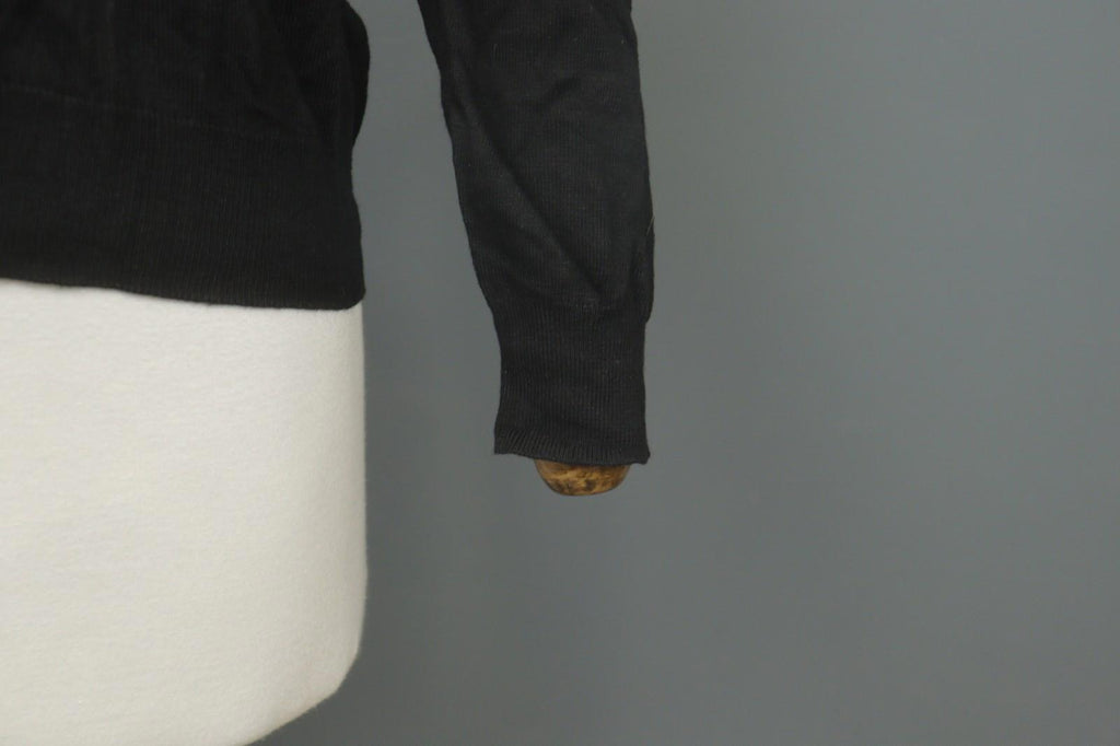 COACH Black Viscose Blend Raglan Sleeve Button Front Cardigan Sweater – Size S