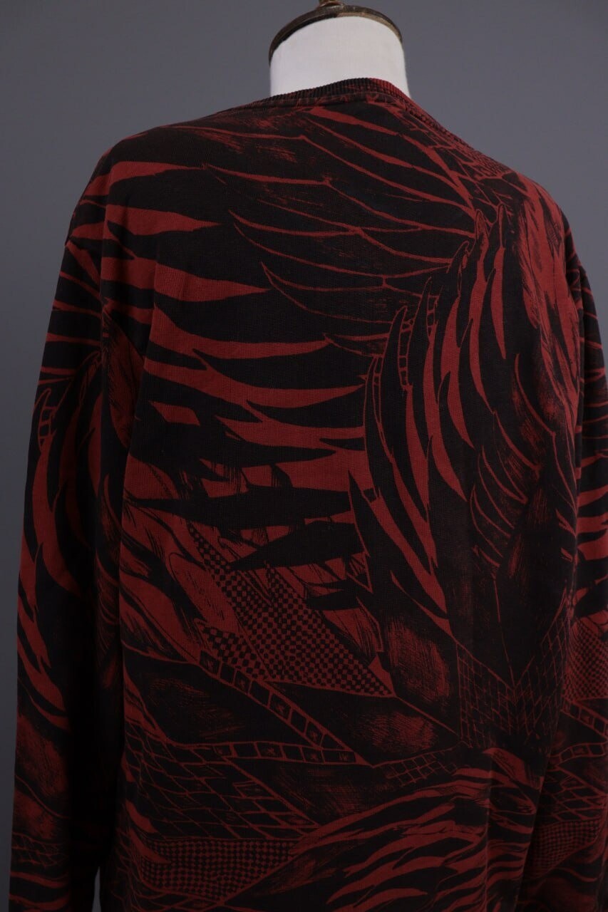 Just Cavalli Red Floral Crew Neck Sweatshirt Jumper Sweater – Size L