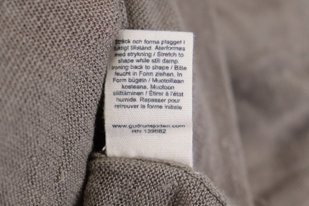 Gudrun Sjoden Brown Linen Lagenlook Long Sleeve Relaxed A-Line Dress – Size L